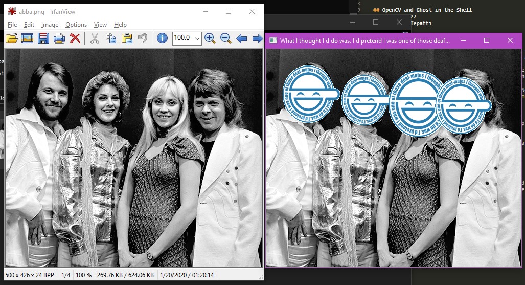 Side-by-side comparison of test image and final product.